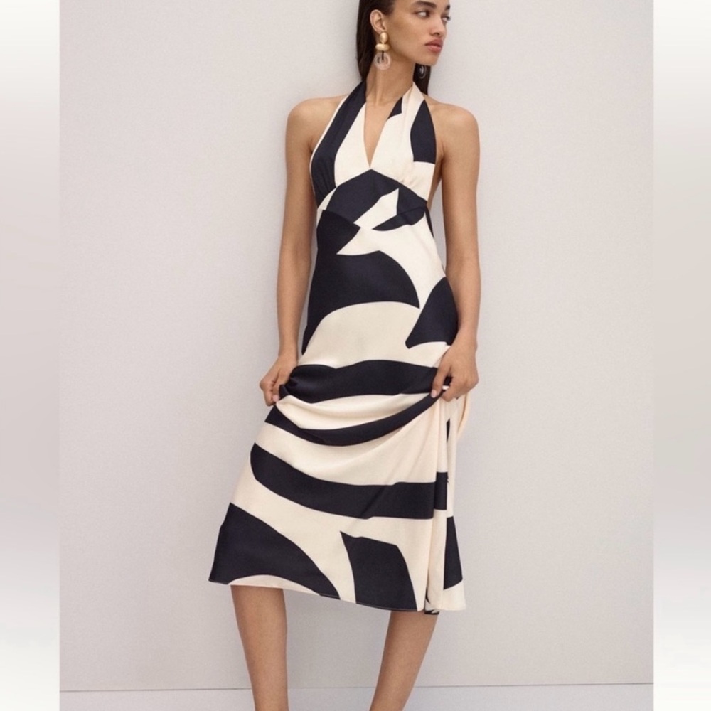 Nwt bardot citron halter midi dress